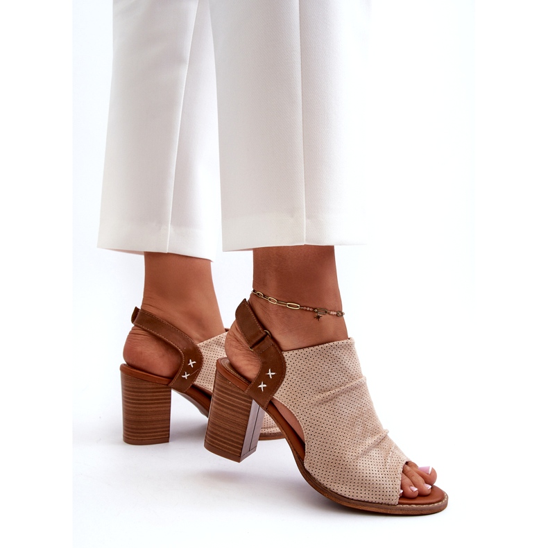 Evento Sandálias femininas de salto alto bege 2