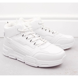 Calçados esportivos masculinos brancos de cano alto com isolamento Big Star OO174588 1 Calçados esportivos masculinos brancos de cano alto com isolamento Big Star OO174588 1