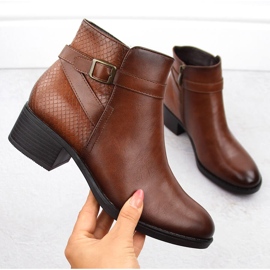 Botas femininas com salto alto isoladas marrom Potocki 12280 marrom 1