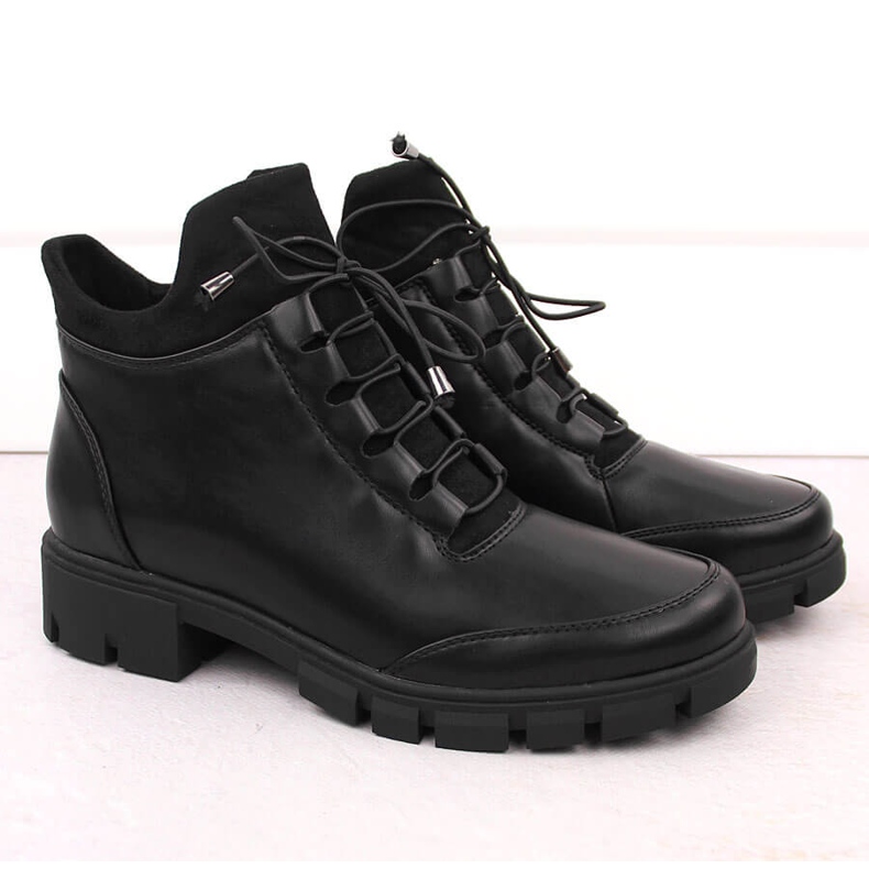 Botins femininos pretos com isolamento Jezzi RMR23123-1 2