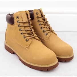 Botas masculinas de couro camurça camelo Big Star OO174136 marrom 2