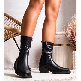 Bota de salto alto preta Marisa. preto 1