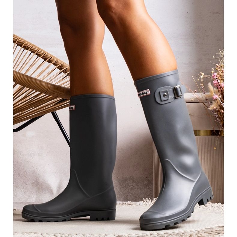 Botas de cano alto cinza da Lahtitita 1