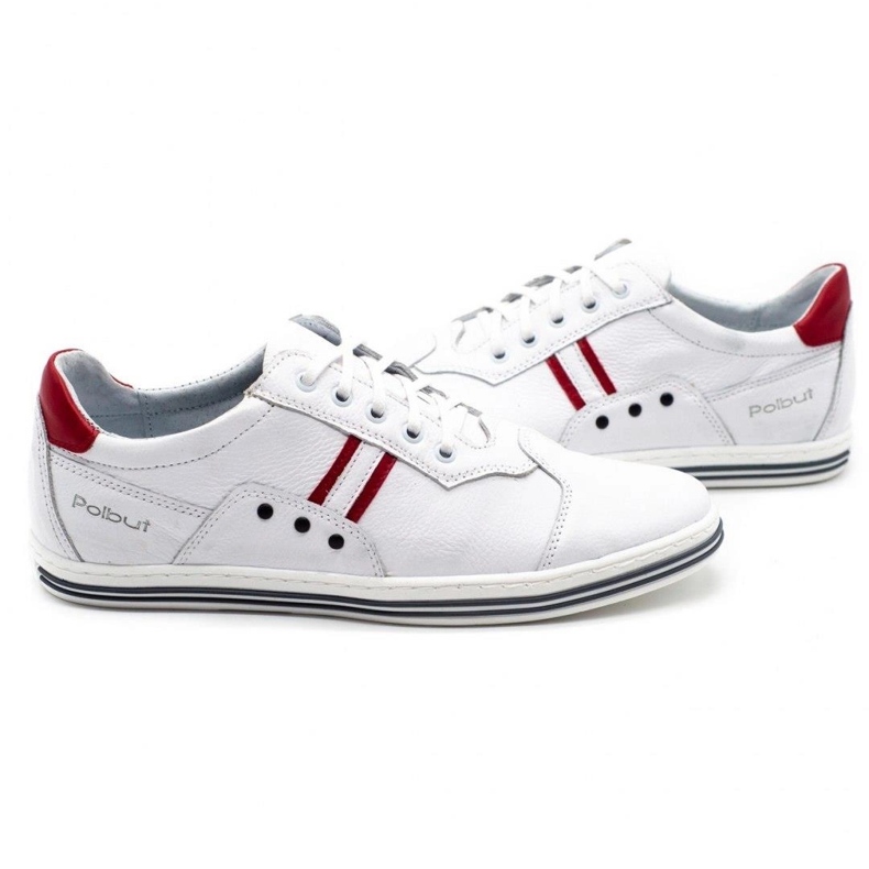 Polbut Sapatos masculinos casuais 1801L branco 3