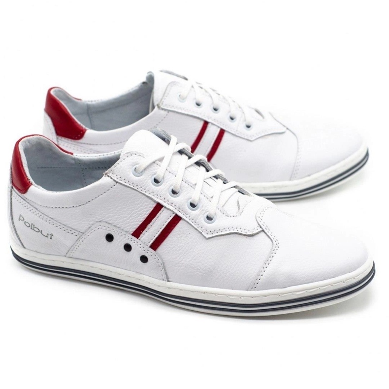 Polbut Sapatos masculinos casuais 1801L branco 2