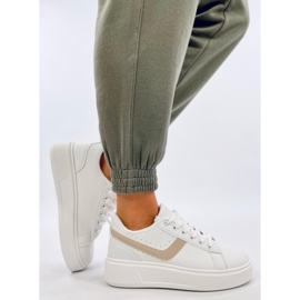 Tênis plataforma Emmas Bege branco 1