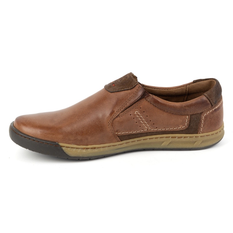 KOMODO Sapatos masculinos de couro 934K castanho marrom 1