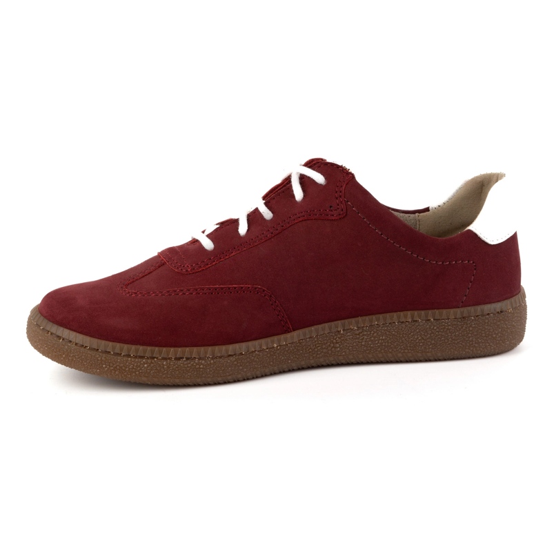 Olivier Sapatos femininos de couro estilo 1259 tênis bordô vermelho 1