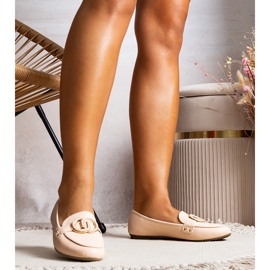 Mocassins Eleena de mulher bege 1