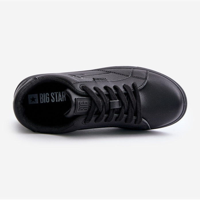 Tênis masculino feito de couro ecológico Big Star OO174021 Hi-Poly System preto 2