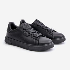 Tênis masculino em couro ecológico Big Star OO174117 preto 1