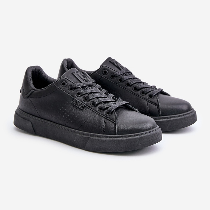 Tênis masculino em couro ecológico Big Star OO174117 preto 1