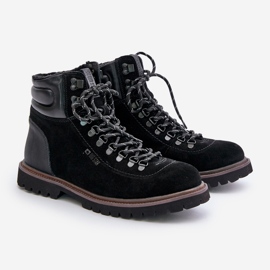 Botas masculinas isoladas em camurça Big Star OO174643 Hi-Poly System pretas preto 1