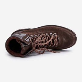 Botas masculinas com isolamento de camurça Big Star OO174644 Hi-Poly System marrom castanho 2 Botas masculinas com isolamento de camurça Big Star OO174644 Hi-Poly System marrom castanho 2