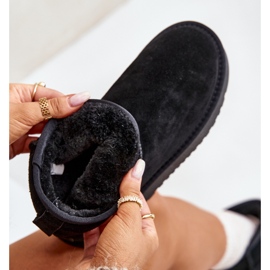 Botas femininas de neve com plataforma de tornozelo em camurça pretas Rianaella preto 2