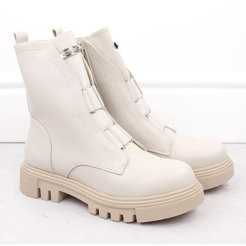 Botins Jezzi na plataforma W RMR2150-19 JEZ434B branco 2