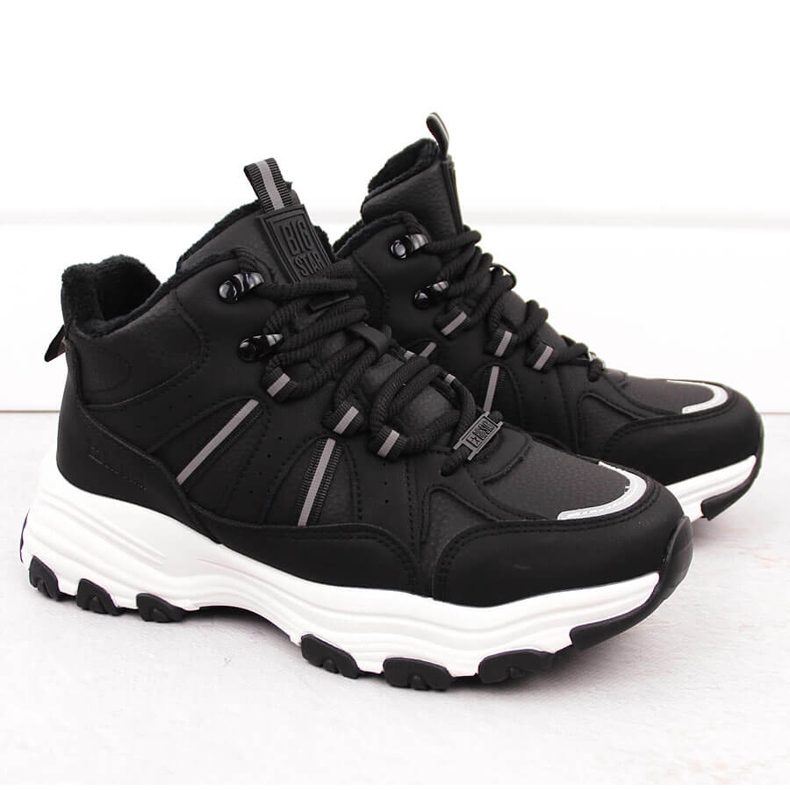 Botas de cano alto isoladas, pretas Big Star OO274A160 preto 2