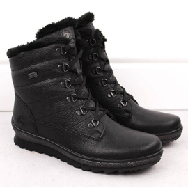 Rieker Botas isoladas de couro Remonte W RKR629B pretas preto 2