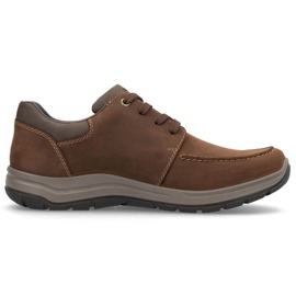 Sapatos de couro Rieker M RKR710, marrom castanho 2