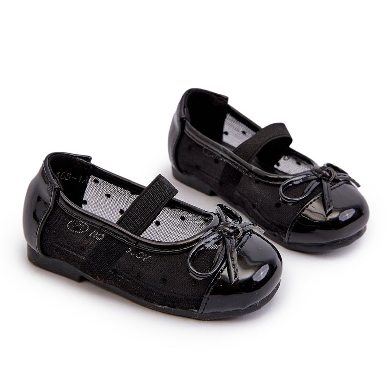 Sapatilhas infantis com laço, Jellema Preto 4 Sapatilhas infantis com laço, Jellema Preto 4