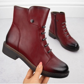 Botas femininas com isolamento, vermelhas Jezzi ASA252-5 vermelho 1