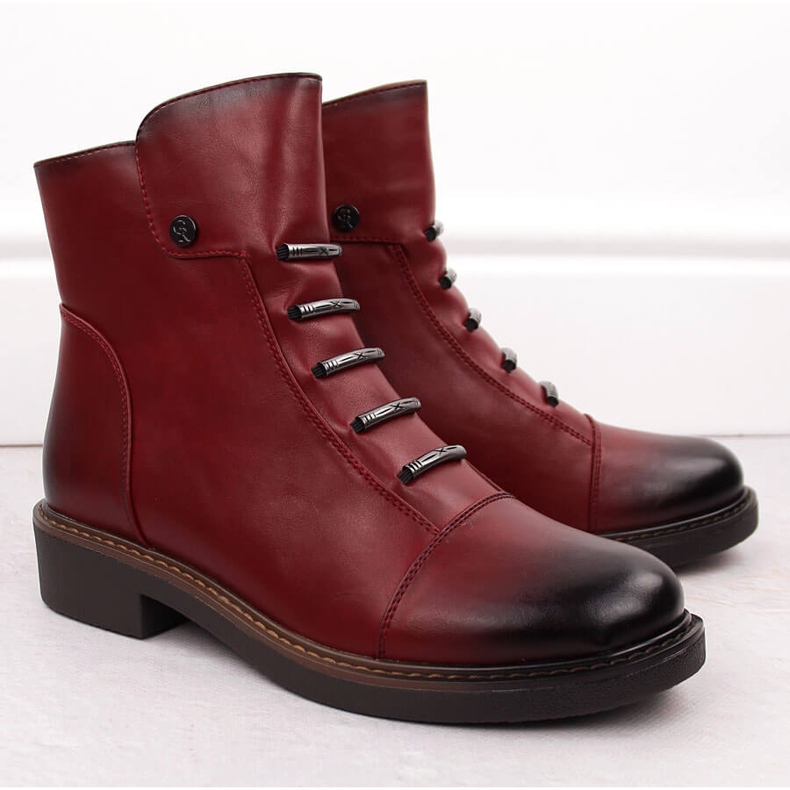 Botas femininas com isolamento, vermelhas Jezzi ASA252-5 vermelho 2
