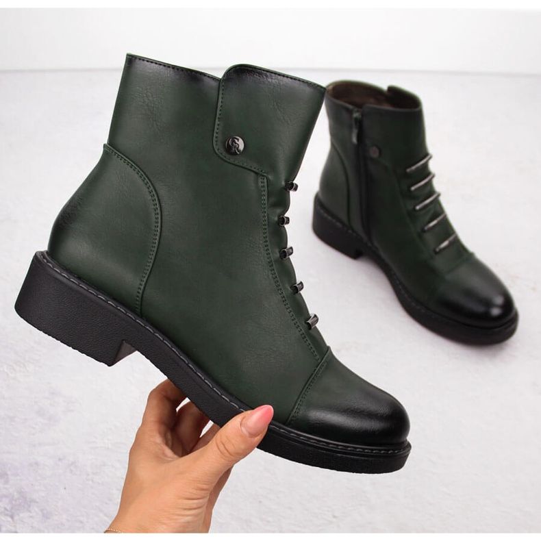 Botins femininos com isolamento verde Jezzi ASA252-5 1