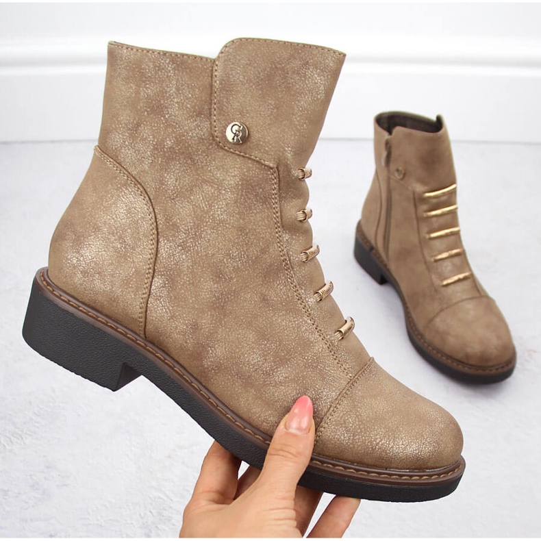 Botins femininos com isolamento dourado Jezzi ASA252-5 1 Botins femininos com isolamento dourado Jezzi ASA252-5 1