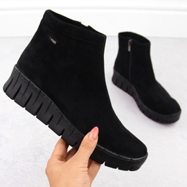 Botas femininas de camurça preta Helios 506P preto 1