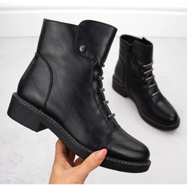Botins com isolamento preto feminino Jezzi ASA252-5 1