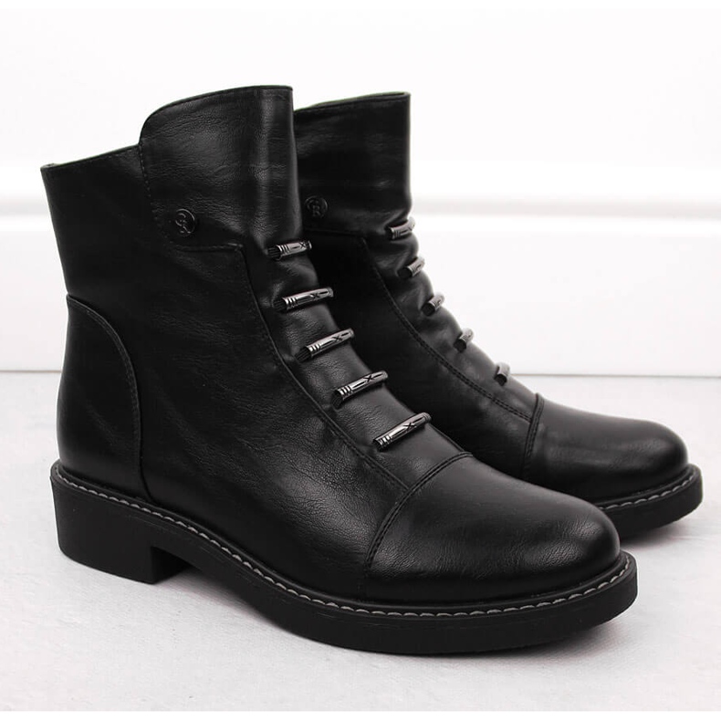 Botins com isolamento preto feminino Jezzi ASA252-5 2