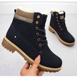 Botas femininas azul marinho Potocki 97301 1