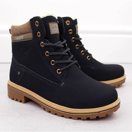 Botas femininas azul marinho Potocki 97301 2