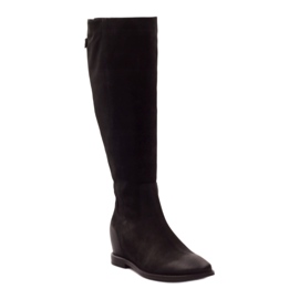 Botas com zíper decorativo Edeo 3138 preto 1 Botas com zíper decorativo Edeo 3138 preto 1