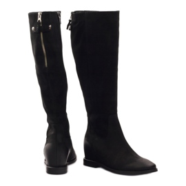 Botas com zíper decorativo Edeo 3138 preto 3 Botas com zíper decorativo Edeo 3138 preto 3