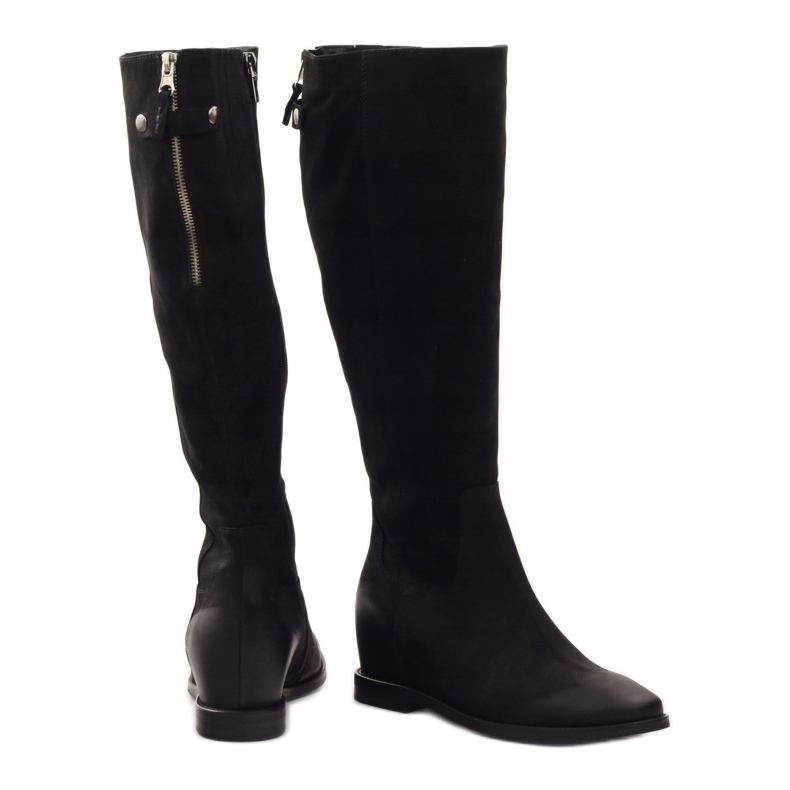 Botas com zíper decorativo Edeo 3138 preto 3 Botas com zíper decorativo Edeo 3138 preto 3