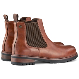 Botas Chelsea femininas marrons com sola plana, botas marrons marrom 1