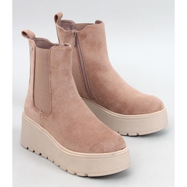 Botas Chelsea com plataforma Ronda Khaki bege 1
