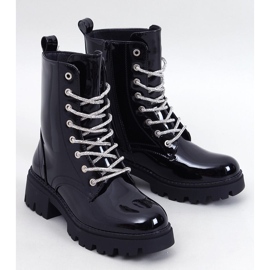 Botas bovver lacadas Quanes Mirror preto 1 Botas bovver lacadas Quanes Mirror preto 1