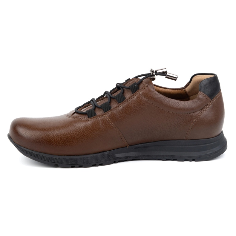Sapatos masculinos de couro KAMPOL 25/74 castanhos marrom 1