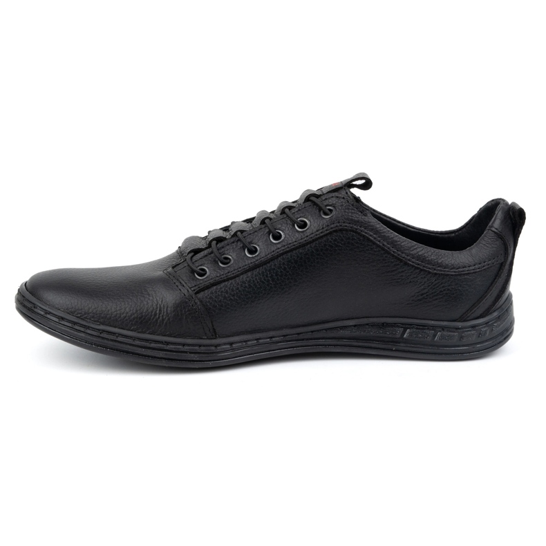 Polbut Sapatos casuais masculinos de couro 2121 pretos 1