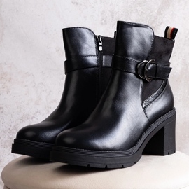 Botins pretos de salto alto Mirka 1