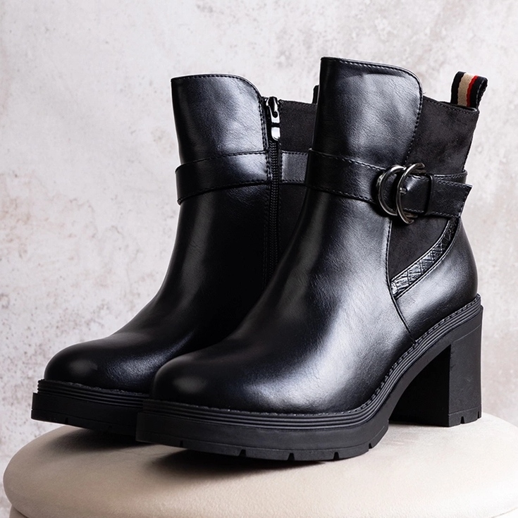 Botins pretos de salto alto Mirka 1