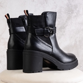 Botins pretos de salto alto Mirka 2