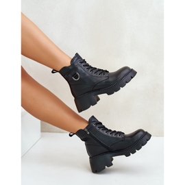 Botas femininas isoladas de couro natural Vinceza 41460 pretas preto 2