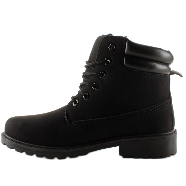 Botas de madeira monocolor preto BL83 Preto 1