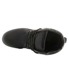 Botas de madeira monocolor preto BL83 Preto 2