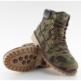Botas de madeira monocolor BL83 camuflagem verde exército marrom 2