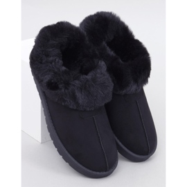 Calças curtas emus enfeitadas com pele Fraley Black preto 1 Calças curtas emus enfeitadas com pele Fraley Black preto 1