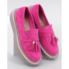 Mocassins plataforma Trinity Fuchsia com franjas rosa 1 Mocassins plataforma Trinity Fuchsia com franjas rosa 1